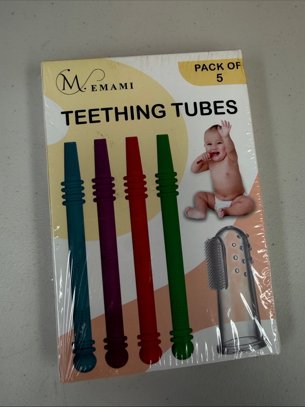 Teething Tubes Pack of 5 - Multicolor Baby Teethers